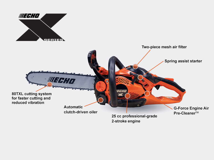 Echo CS2511PN Rear Handle Chainsaw — 25cc, 12" Bar | CLEARANCE