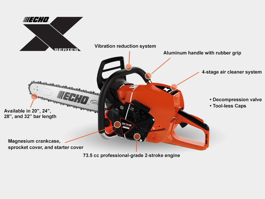 Echo CS7310P Chainsaw — 73.5cc, 20" Bar | CLEARANCE