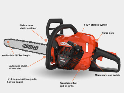 Echo CS4010 Chainsaw — 41.63cc, 16" Bar | CLEARANCE