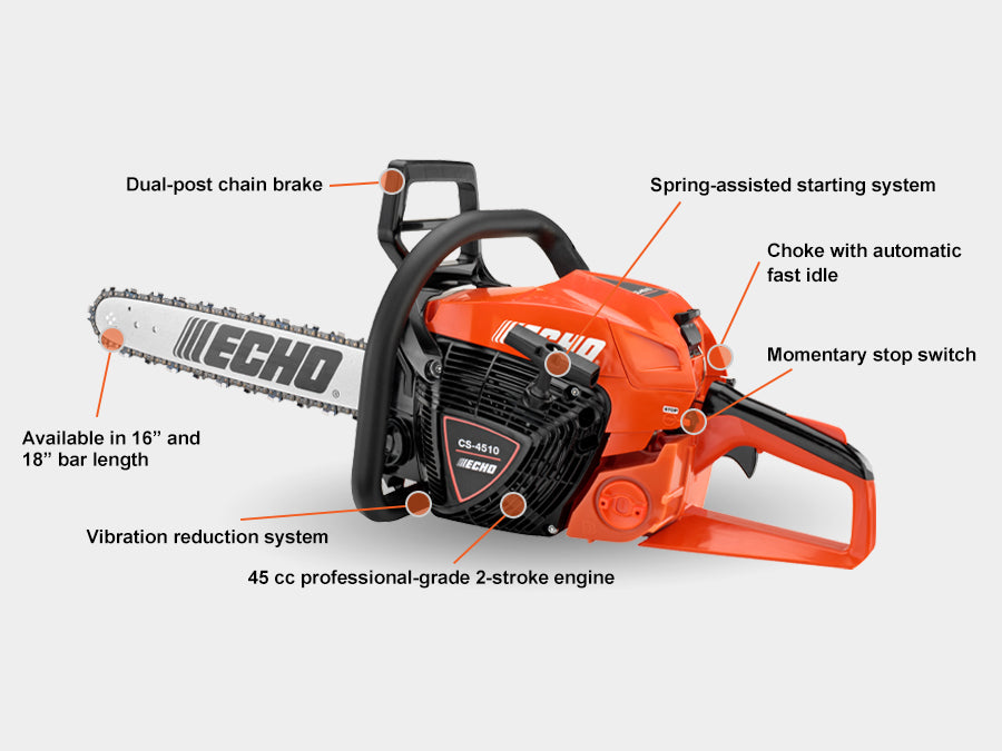 Echo CS4510 Chainsaw — 45.0cc, 16" Bar | CLEARANCE