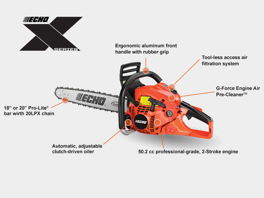 Echo CS501P Pro Chainsaw — 50.2cc, 16" Bar | CLEARANCE