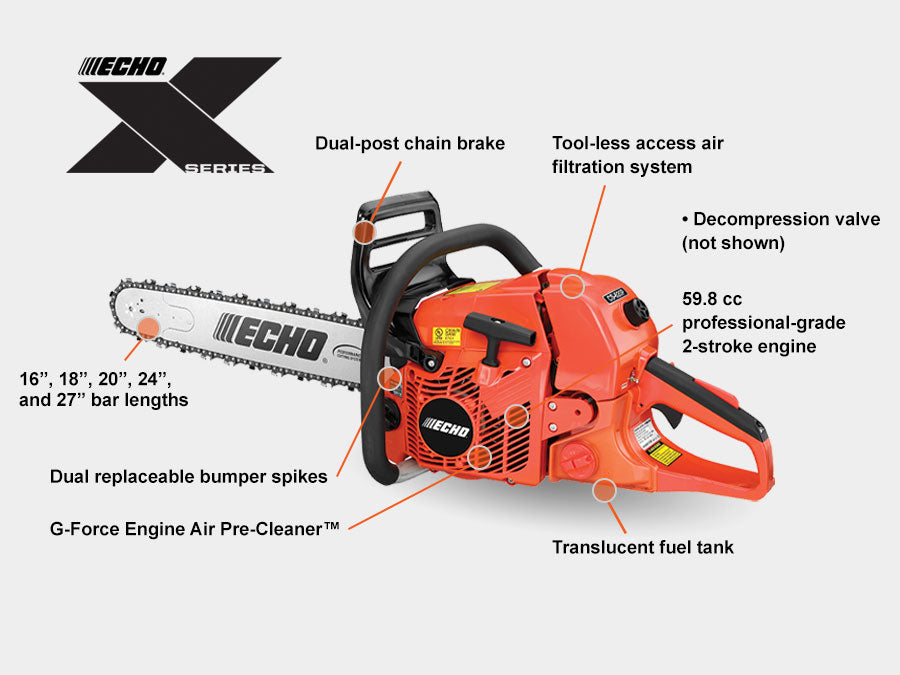 Echo CS620PW Pro Series Full Wrap Chainsaw — 59.8cc, 20" Bar | CLEARANCE