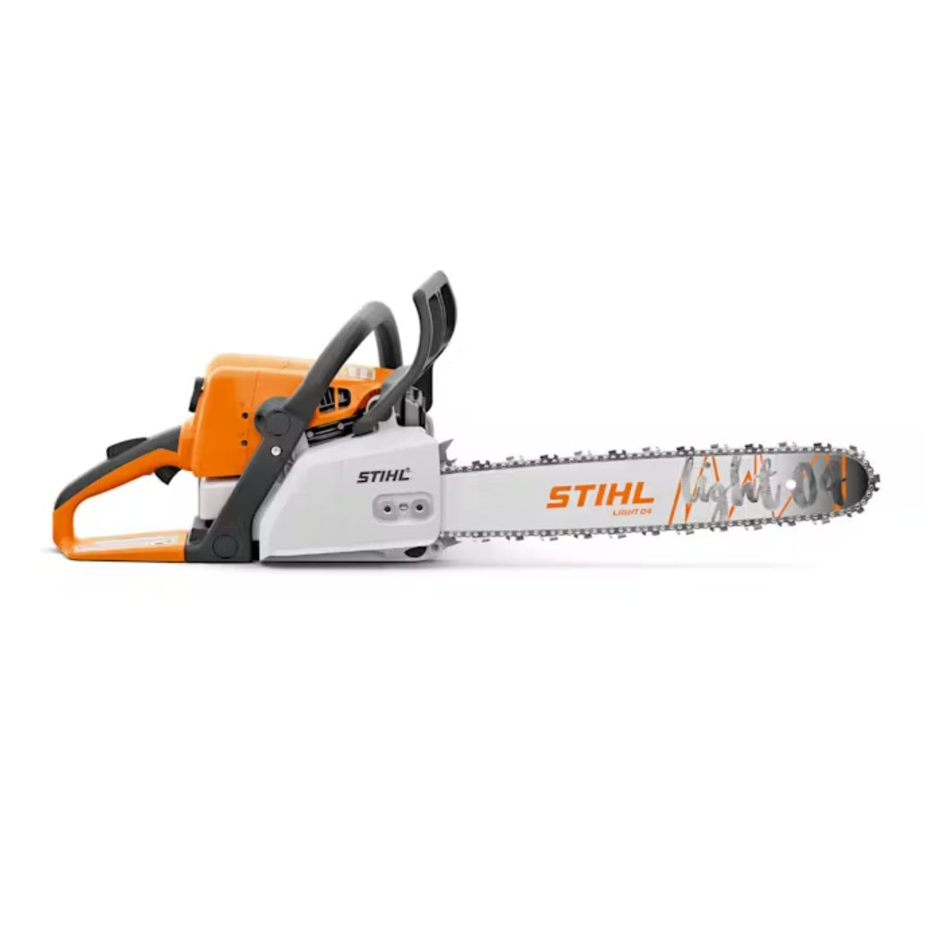 Stihl chainsaw on a white background
