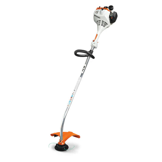 Stihl string trimmer on a white background