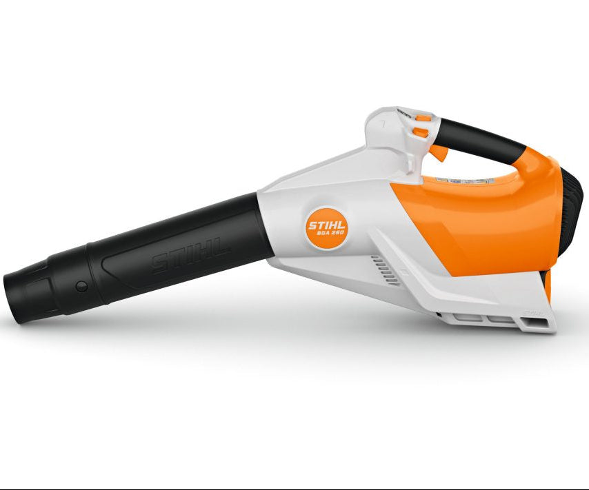Stihl leaf blower on a white background
